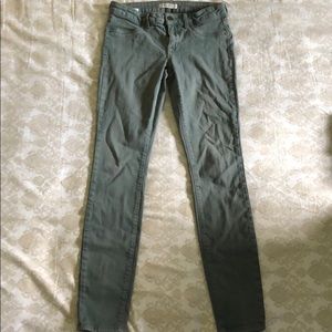 Sage green skinny jeans